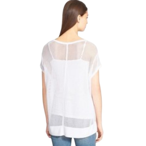 Rag & Bone Odette Short Sleeve Mesh Knit Top size L - Picture 3 of 9